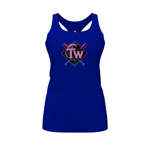 [FT0TRBRY-FYS-LOGO1] Decker Racerback Tank Top (Female Youth S, Royal, Logo 1)