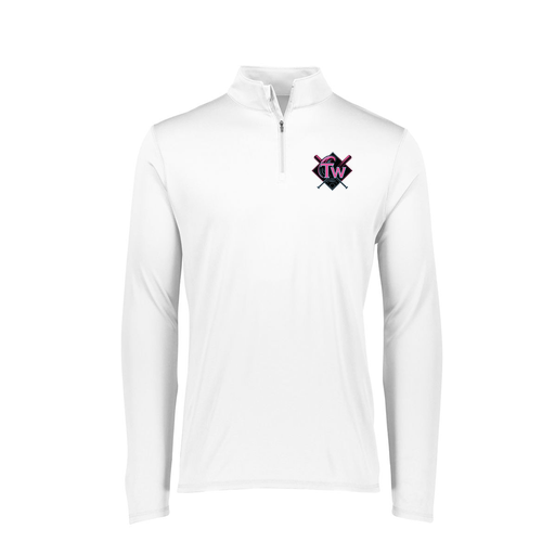[FTLQFLWH-FAXS-LOGO1] Decker Women's Flex-Lite 1/4 Zip Shirt (Female Adult XS, White, Logo 1)
