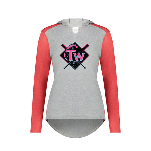 [6902.27V.XS-LOGO1] Ladies Vintage Hoodie (Female Adult XS, Red, Logo 1)