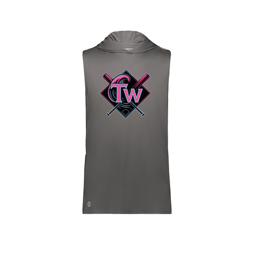 [222590.98D.XS-LOGO1] Men's CoolDry Sleeveless Hoodie (Adult XS, Gray, Logo 1)